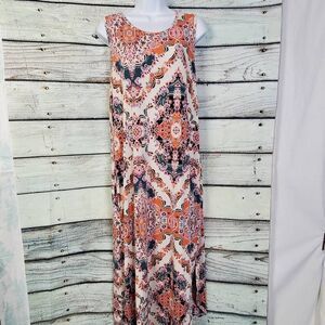 BOM BOM Women’s Sleeveless Maxi Dress Boho Paisley Print Size XL